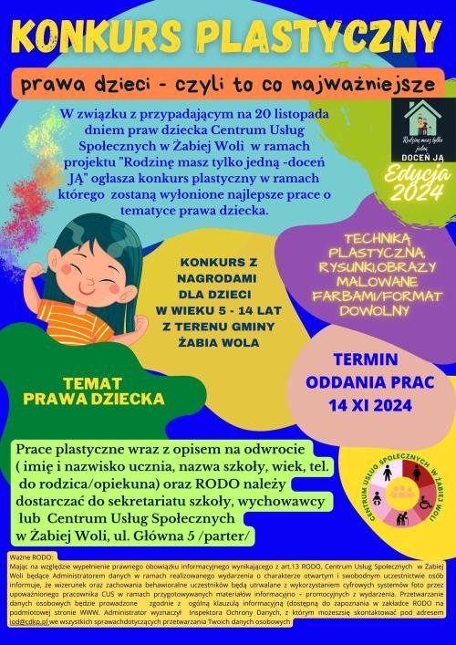 KONKURS PLASTYCZNY "PRAWA DZIECI - CZYLI TO CO NAJWAŻNIEJSZE"